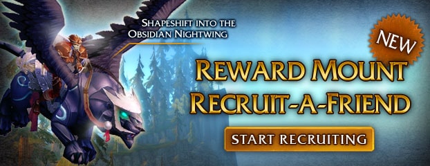 New Recruit-A-Friend Mount – Obsidian Nightwing