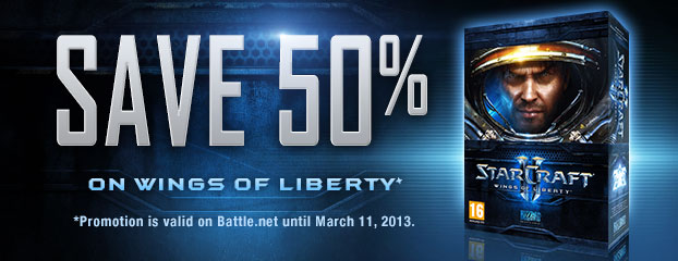 Save 50% on StarCraft II: Wings of Liberty — Limited Time Only