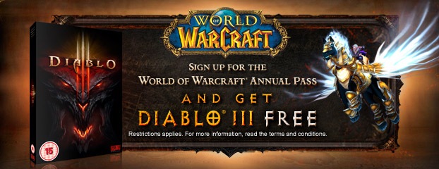 Sign Up for the World of Warcraft Annual Pass and Get Diablo III Free