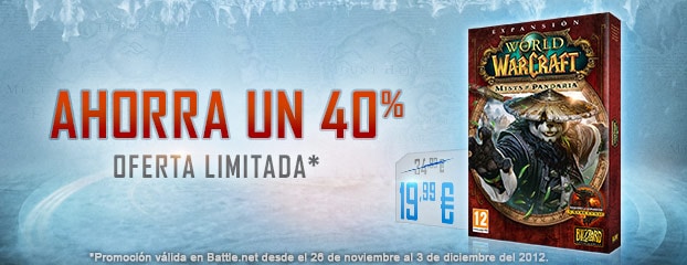 ¡Descuento del 40% en Mists of Pandaria hasta el 3 de diciembre!